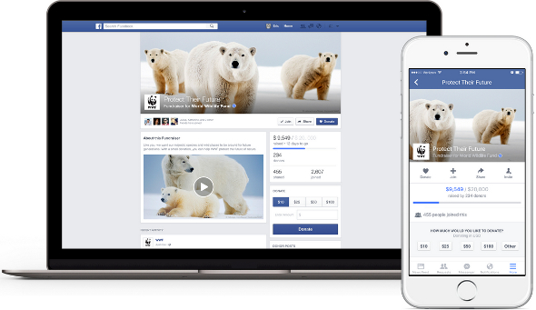 Facebook se lance dans le crowdfunding facebook-fundraiser 