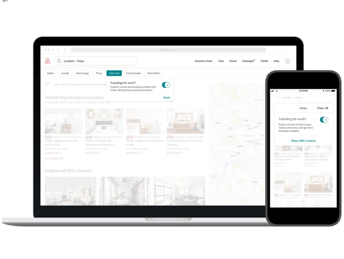 Voyages d'affaires : Airbnb donne de la visibilité à son offre